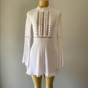 For Love & Lemons Elegant White Lace Dress Size XS